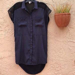 Fabulous UO Silence & Noise Blue Dress with Sheer